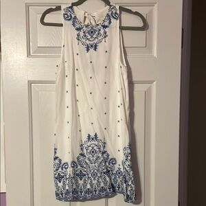 Prince & Fox White and Blue Tunic Top
